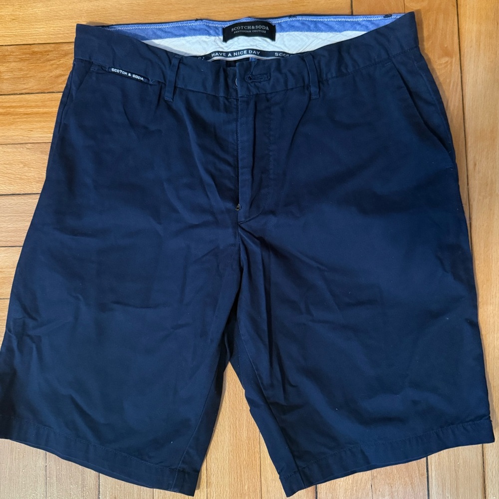 Men’s Scotch & Soda 7 inch inseam Chino Shorts - Size 28 | Color: Navy
